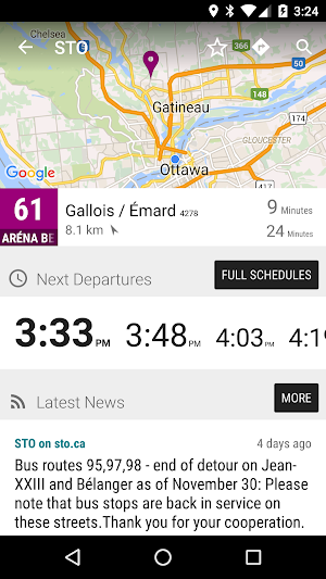 Gatineau STO Bus - MonTransit Screenshot 1
