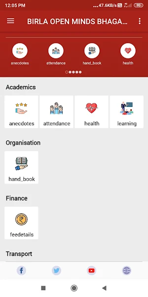 BIRLA OPEN MINDS BHAGALPUR SCHOOL PARENT APP Screenshot 2