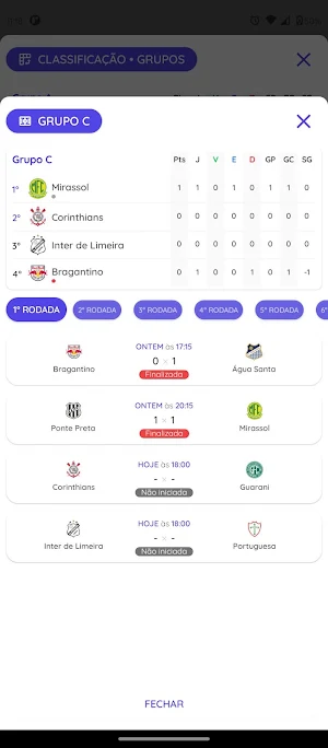 Paulistão 2024 Jogos & Tabela Screenshot 3