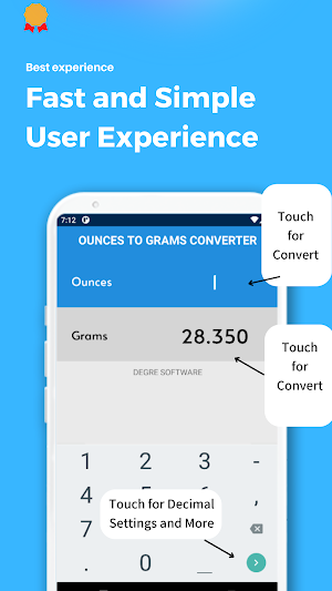 Ounce to Gram Converter Screenshot 1