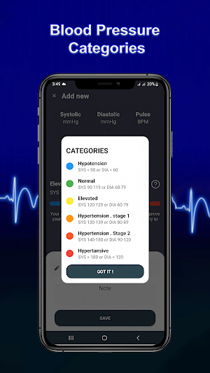 Smart Blood Pressure Tracker Screenshot 1