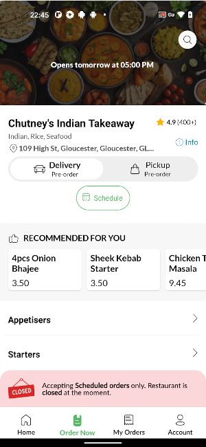 Chutneys Indian Takeaway Screenshot 2