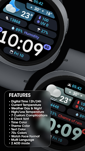 PRADO 98 Weather Watch Face Screenshot 2