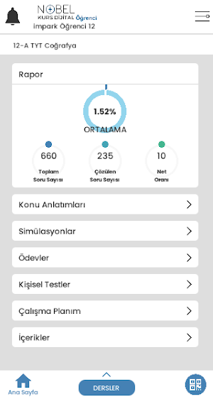 Nobel Kurs Öğrenci Screenshot 2