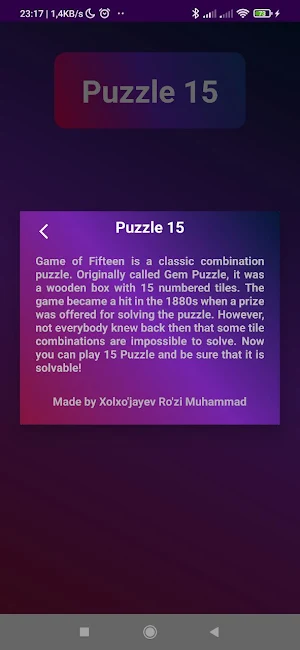 Puzzle 15 Screenshot 2