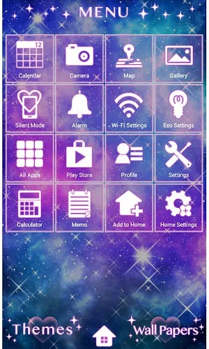 -Diamond Nebula- Theme +HOME Screenshot 1
