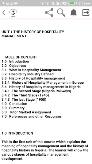 Hospitality Management(intro) Screenshot 3