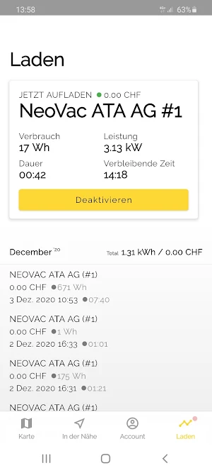 NeoVac myCharge Screenshot 3