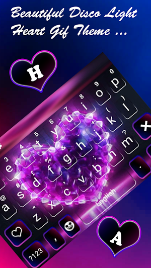 Gif Keyboard App - Heart Theme Screenshot 1