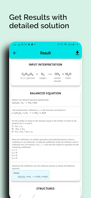 Chemical Equation Balancer App Screenshot 3