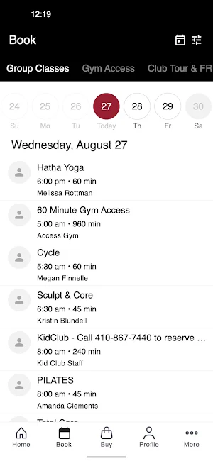Chesapeake Health and Fitness Screenshot 1