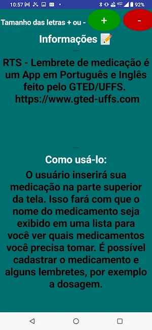 RTS - Lembrete de medicação Screenshot 2