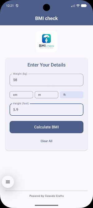 BMI check Screenshot 2