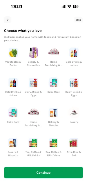 instazipp : Groceries & more Screenshot 0