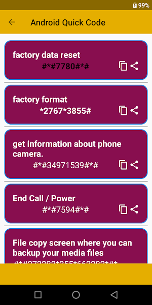 Guide for All Mobile Dial Code Screenshot 1