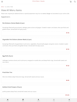 China Palace - Novato Ordering Screenshot 3