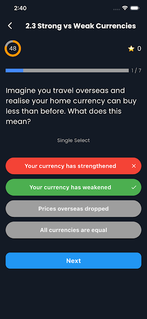Traders Quiz Screenshot 2