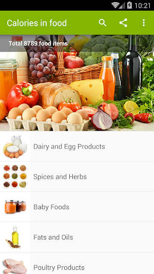 Calories in food Screenshot 0