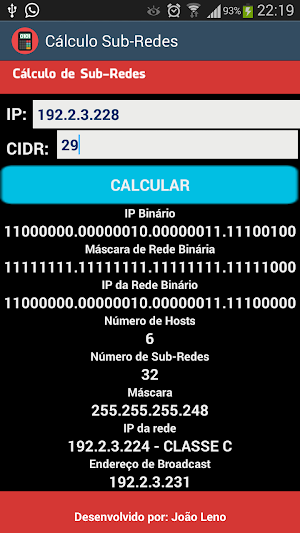 Cálculo de Sub Redes Screenshot 1