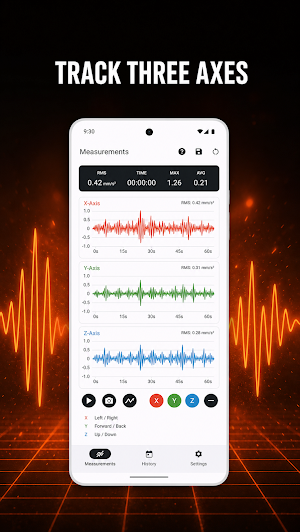 VibeTrace Vibration Meter Screenshot 2