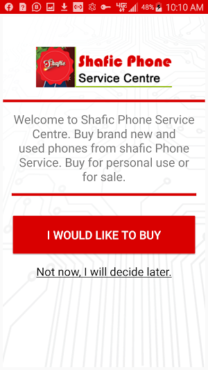 Shafic Phone Service Centre Screenshot 1