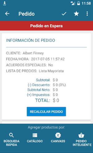 Pedidos Móviles Screenshot 2