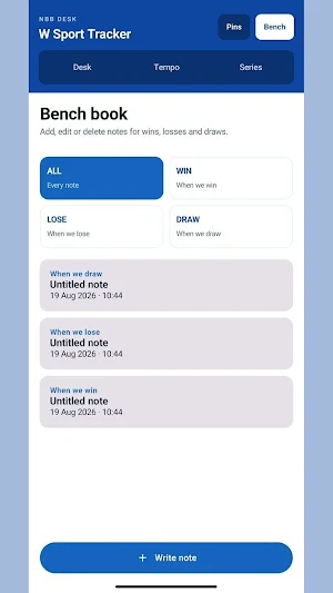 W Sport Tracker Screenshot 0