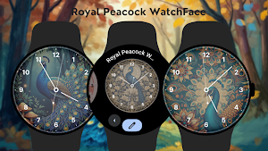 Royal Peacock Watch Face Screenshot 3