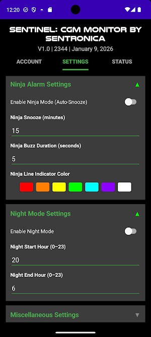 Sentinel: CGM Monitor Screenshot 3