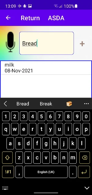 Voice Shopping List Screenshot 3