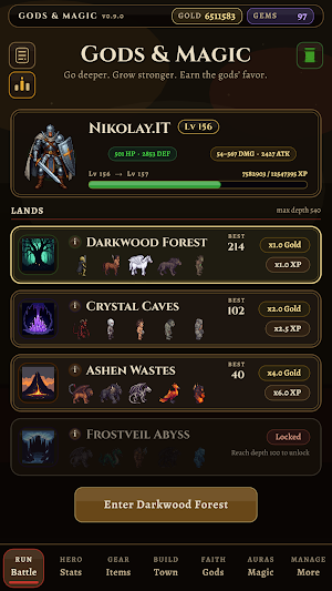 Gods & Magic: Auto Battle RPG Screenshot 1