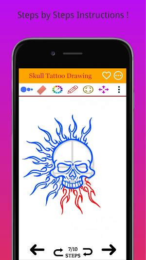 How to Draw Easy Skull Tattoo Screenshot 1