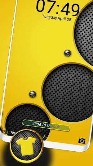 Yellow Speakers Launcher Theme Screenshot 2