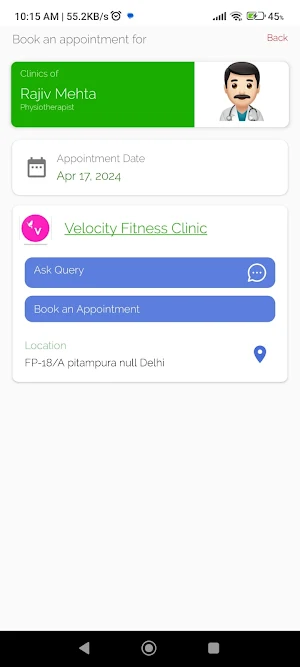Velocity Physiotherapy Screenshot 1