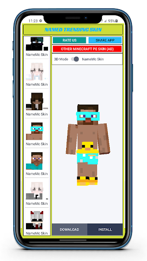 Named Skin for Minecraft PE Screenshot 1