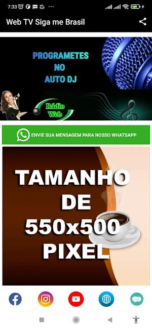 Web TV Siga me Brasil Screenshot 1