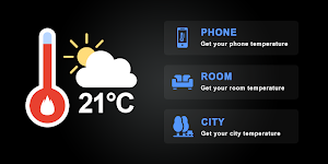 Thermometer - Temperature of Phone, Room and City Screenshot 0