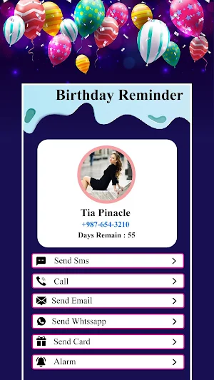 Birthdays Reminder : Calendar  Screenshot 2
