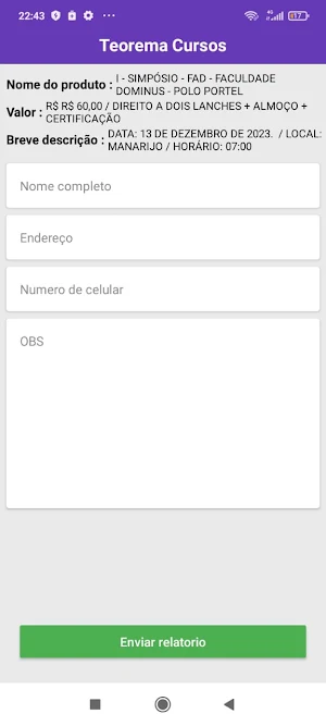 Teorema de Cursos Screenshot 2