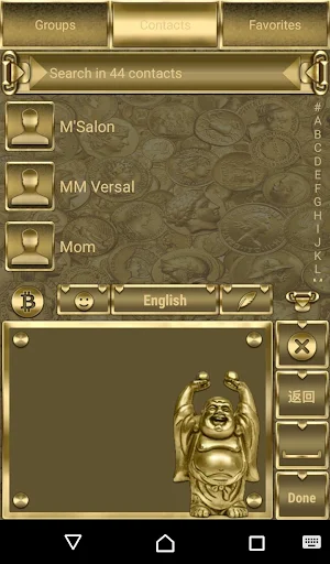 Gold Lucky Charm Go Keyboard theme Screenshot 2