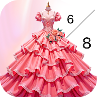 Gown Dress Color by Numbers