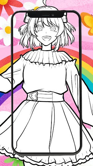 Draw Coloring Colorful Peach Screenshot 0