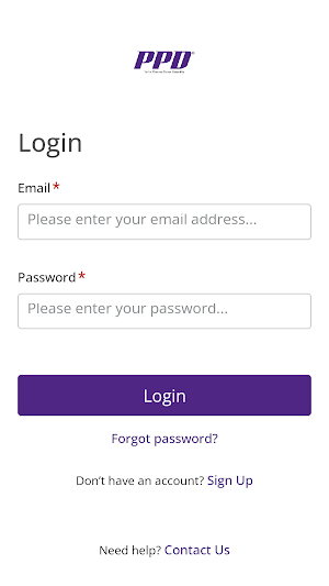 PPD Trial Portal Screenshot 0