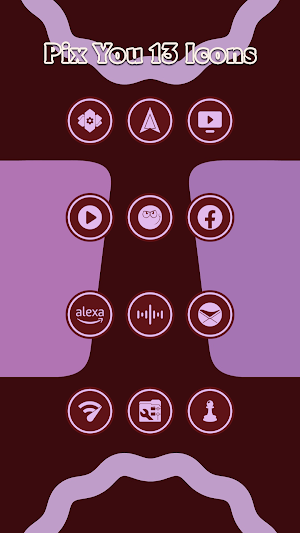 Pix You 13 Dark Scarlet Icons Screenshot 3