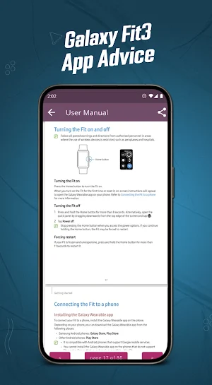 Galaxy Fit3 App Advice Screenshot 3