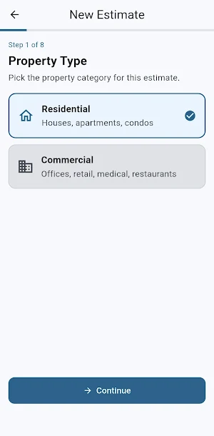 Cleaning Bid Estimator Screenshot 1