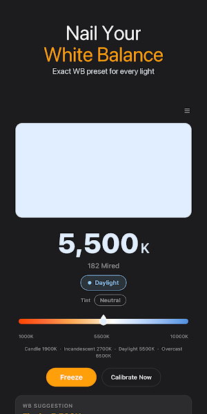 Color Temperature Meter+ Screenshot 1