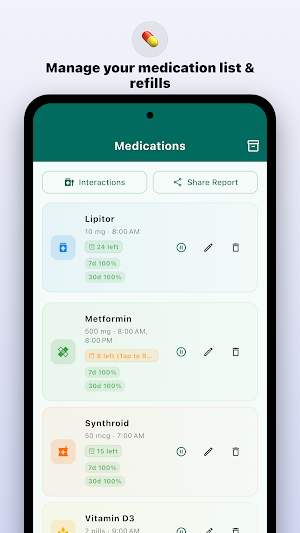 RxTrack: Medication Manager Screenshot 1