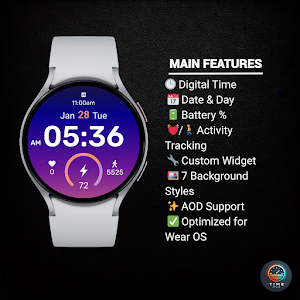 Glacier Digital - watch face Screenshot 1