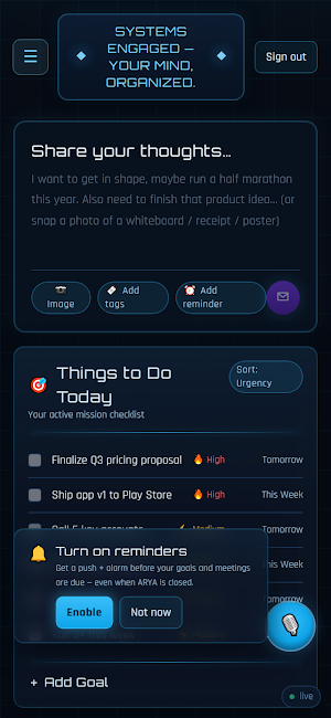 The Arya AI Screenshot 1